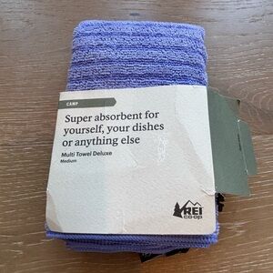 NWT REI Purple Multi Towel Deluxe - Camp Absorbent Kitchen Towel